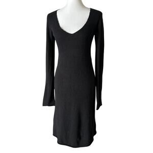 Vintage Y2K Diab’less Paris Black Knit Sweater Dress – French Archive Label, T2